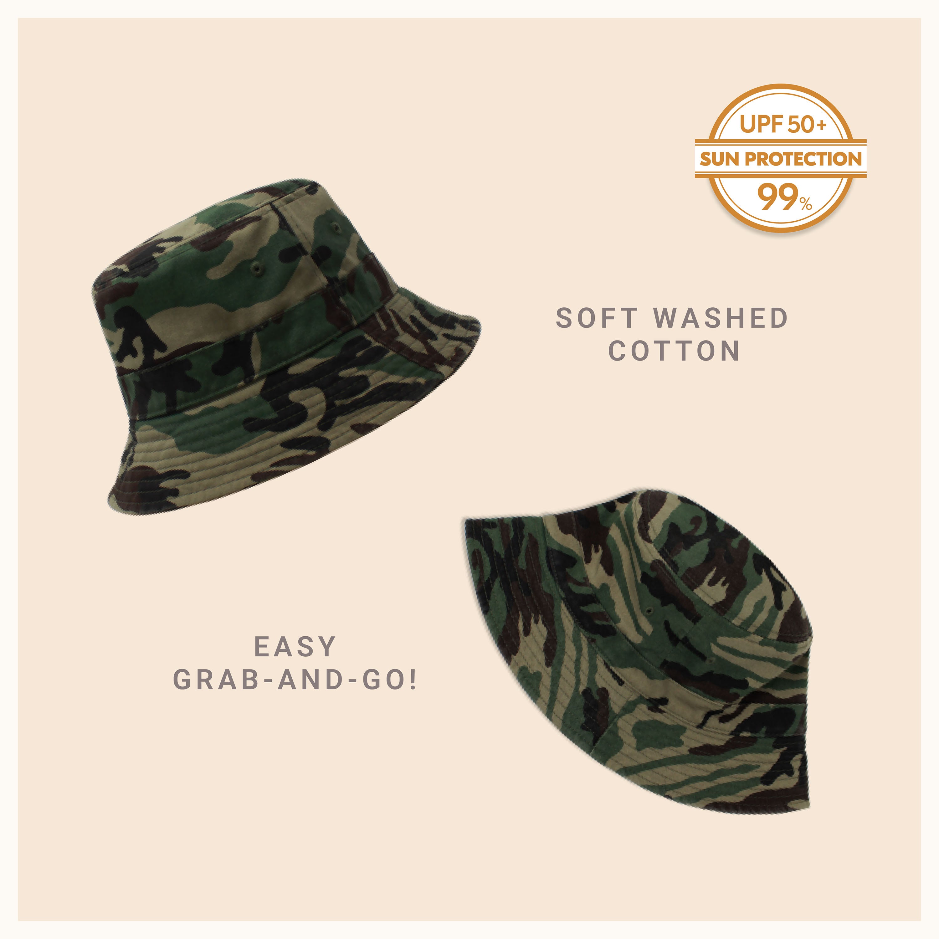 Classic Cotton Bucket Hat – Lightweight Summer Sun Hat for Women