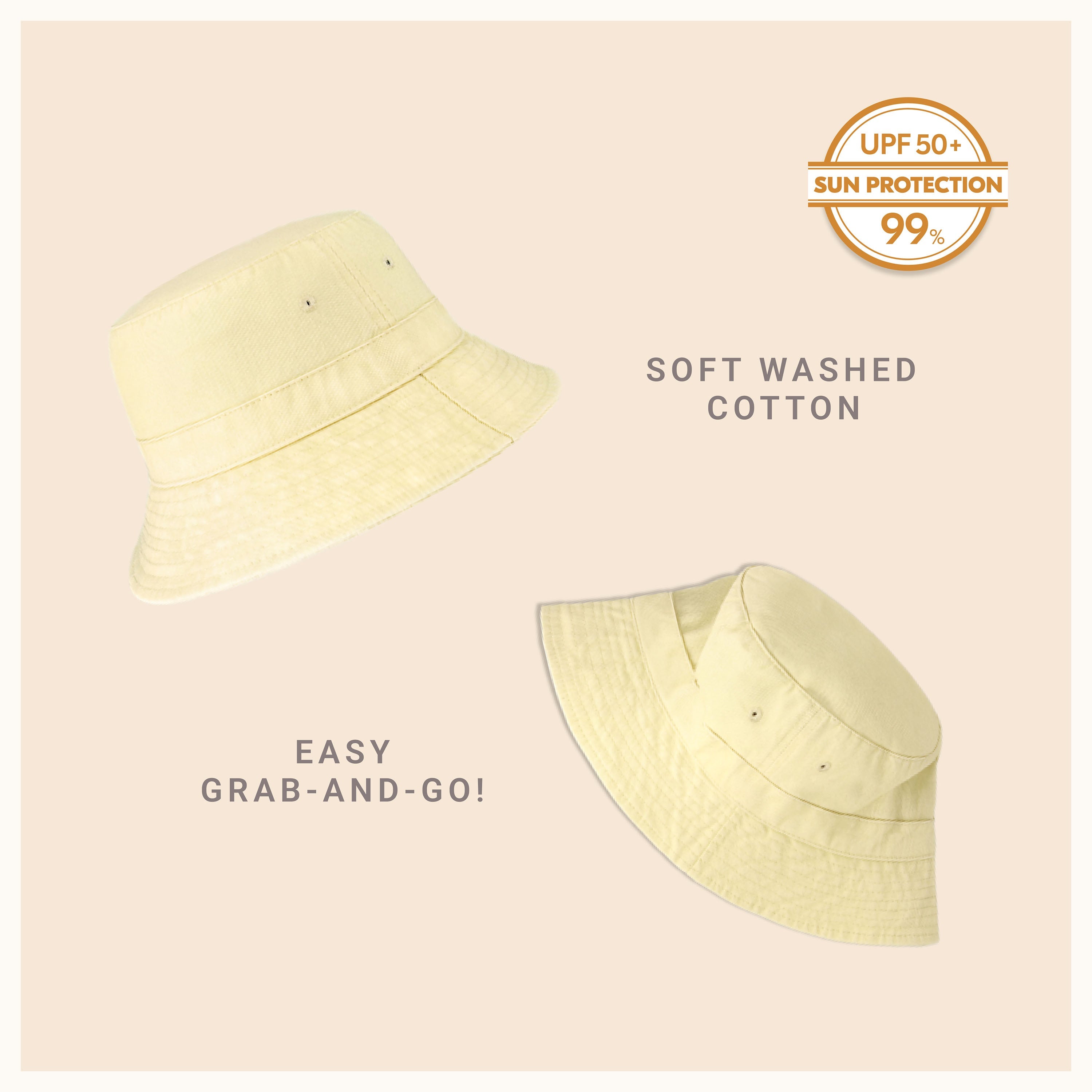 Classic Cotton Bucket Hat – Lightweight Summer Sun Hat for Women