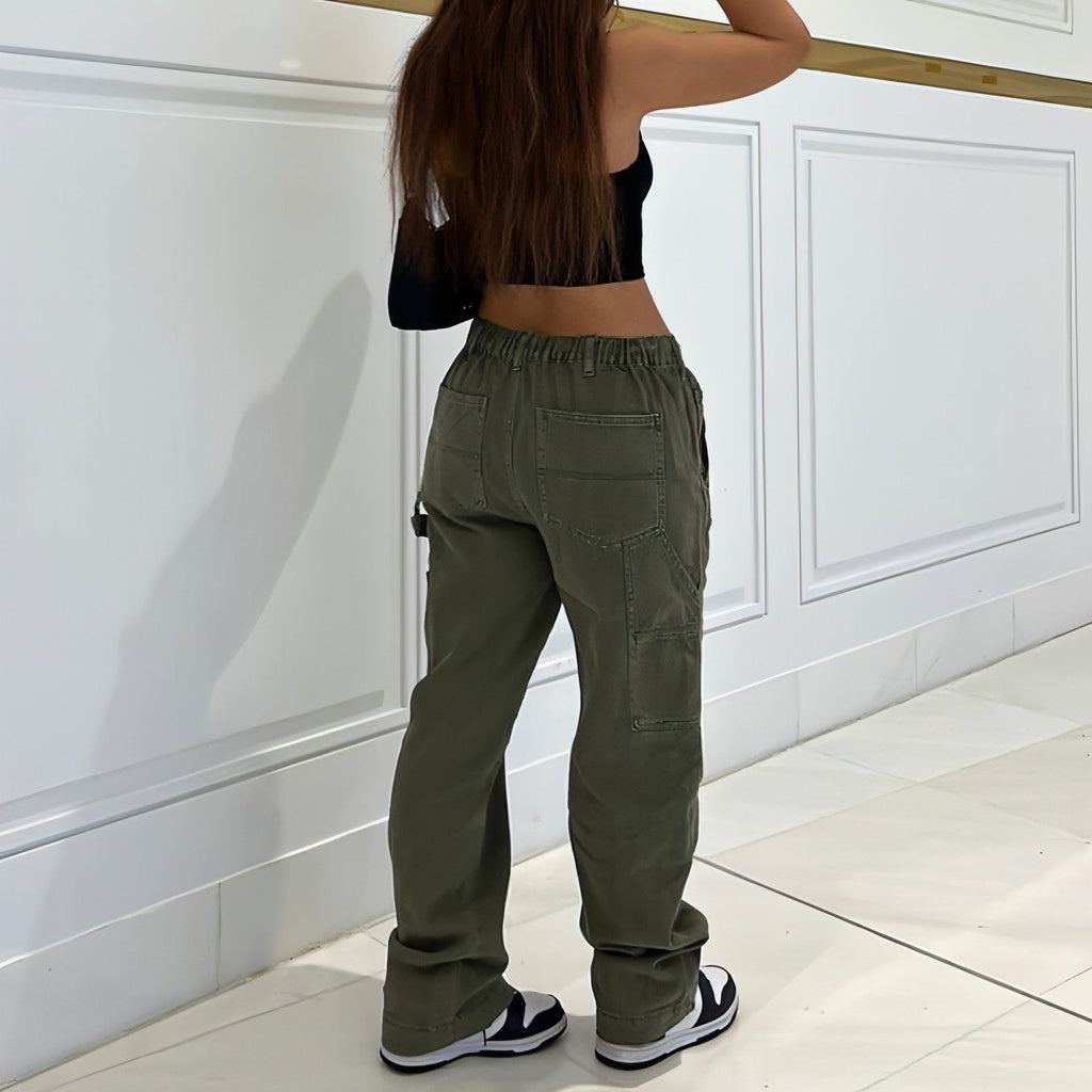 CargoMuse High-Waist Straight Utility Jeans