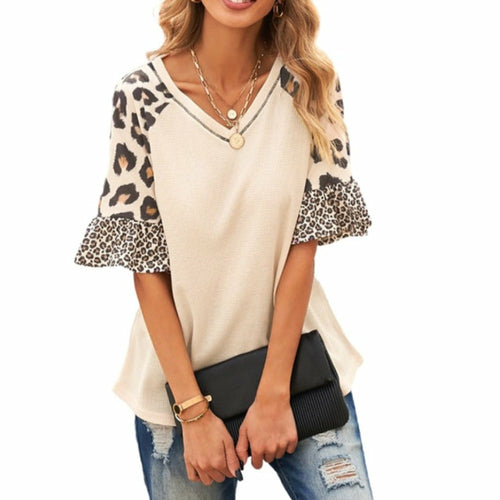 Leopard Sleeve Statement Women’s Top