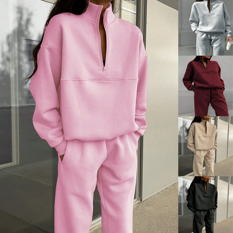 Long-Sleeve Zip-Up Sports Sweatshirt