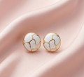 Korean Mosaic Matte Stud Earrings