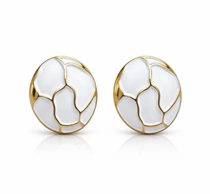 Korean Mosaic Matte Stud Earrings