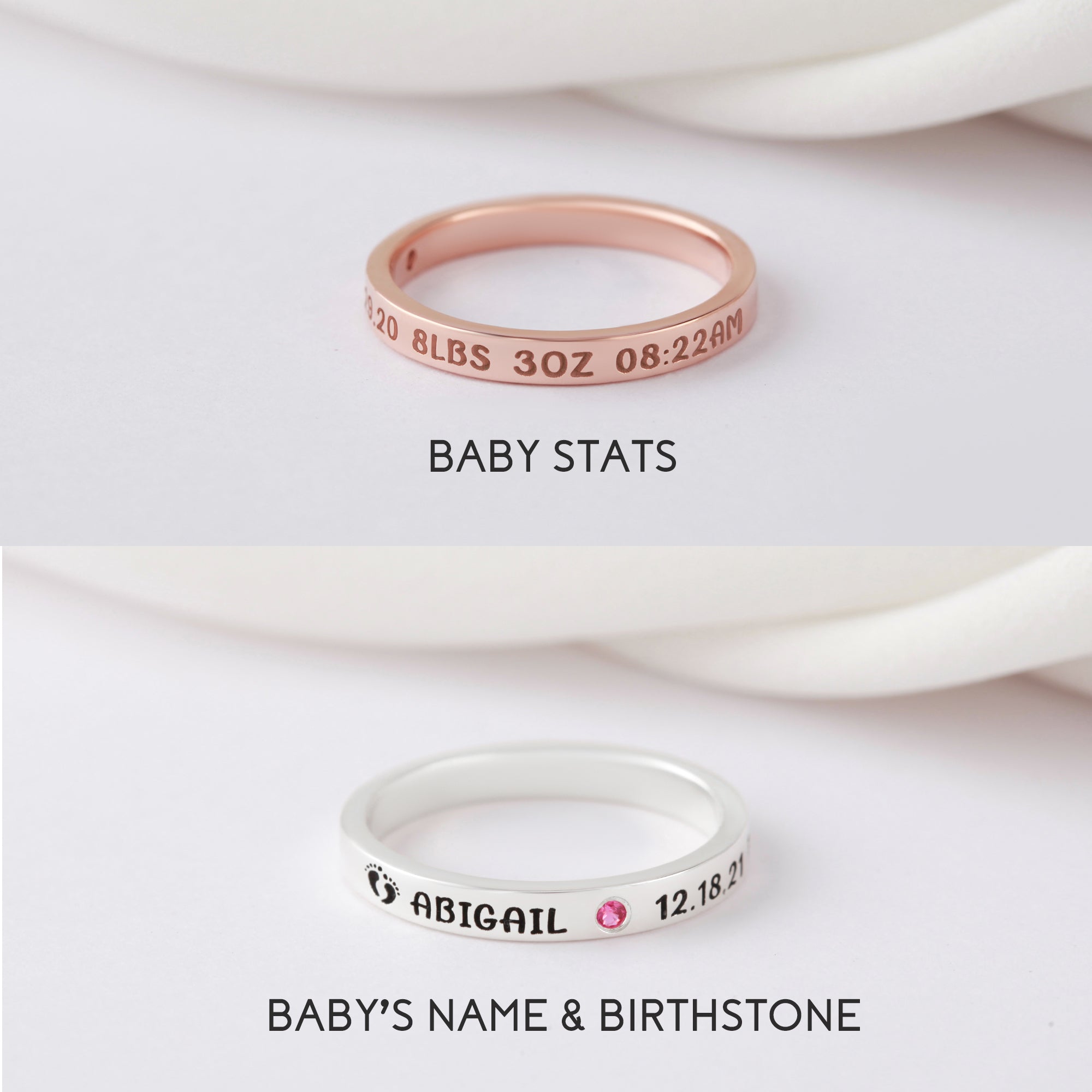 New Mom Name Ring – Personalized First Mother Gift for Women