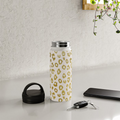 Golden Safari Hydration Flask - Leopard Print Accent Water Bottle