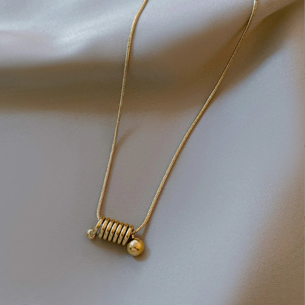 Blossom Coil Mini Pendant Necklace