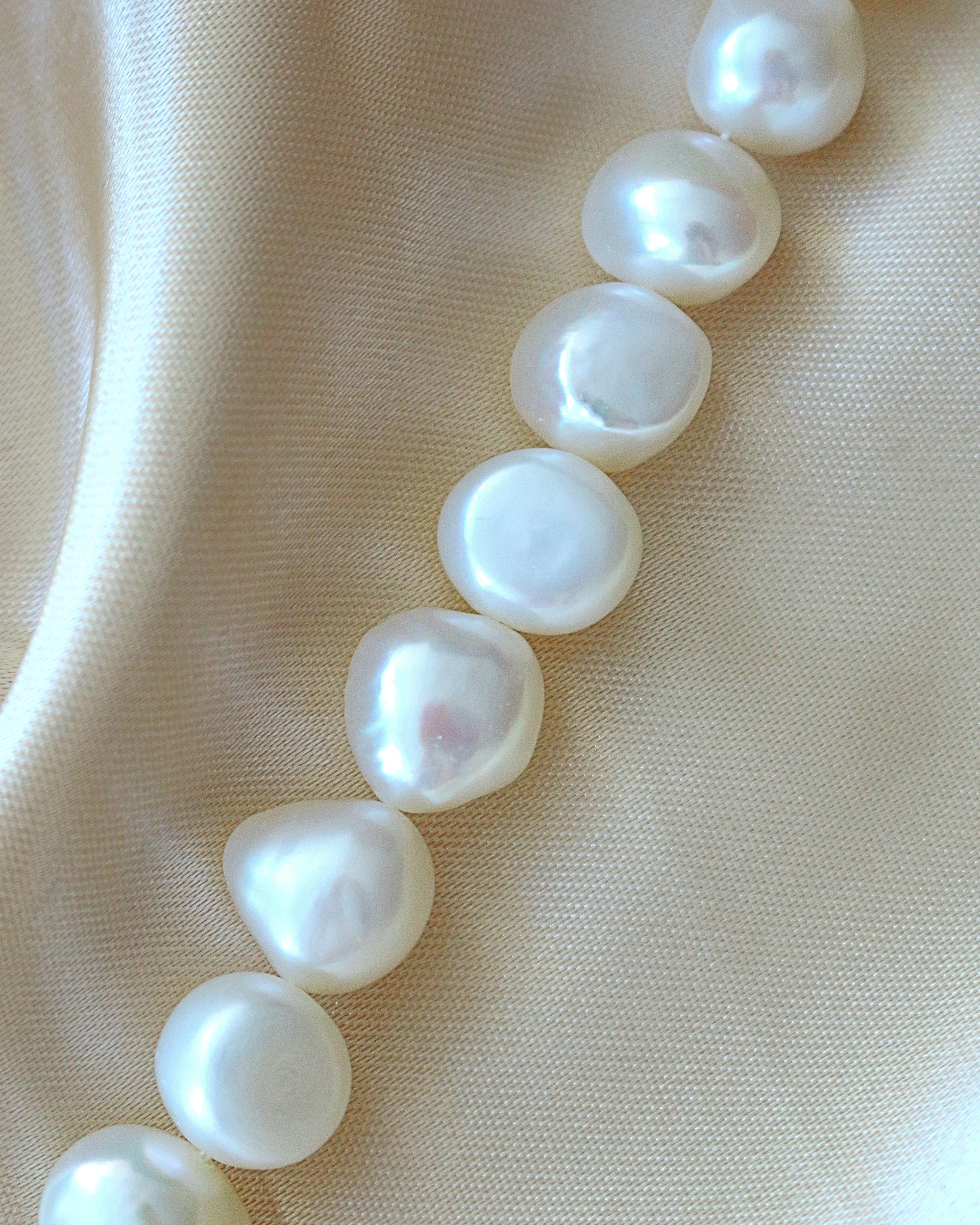 Luminous Artisan Bracelet - Genuine Baroque Pearl & Silver Finery