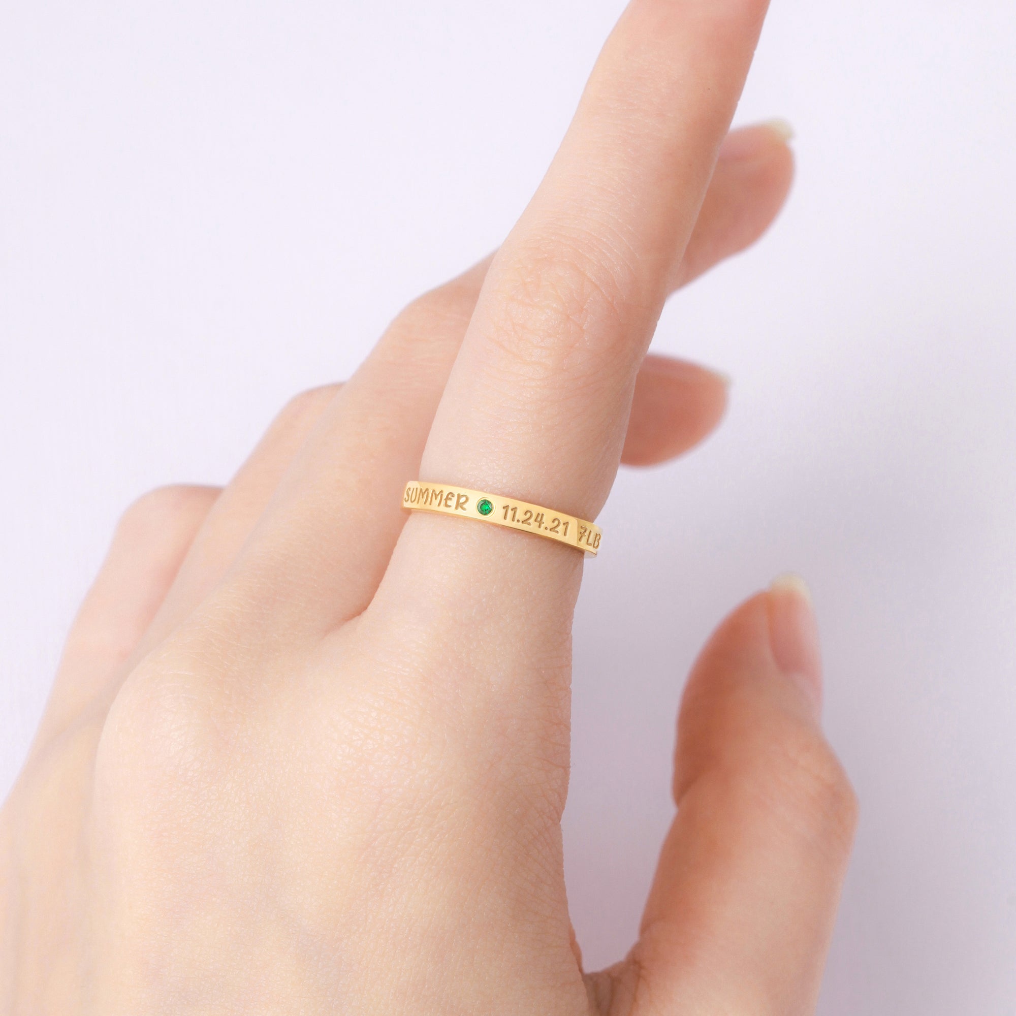 New Mom Name Ring – Personalized First Mother Gift for Women