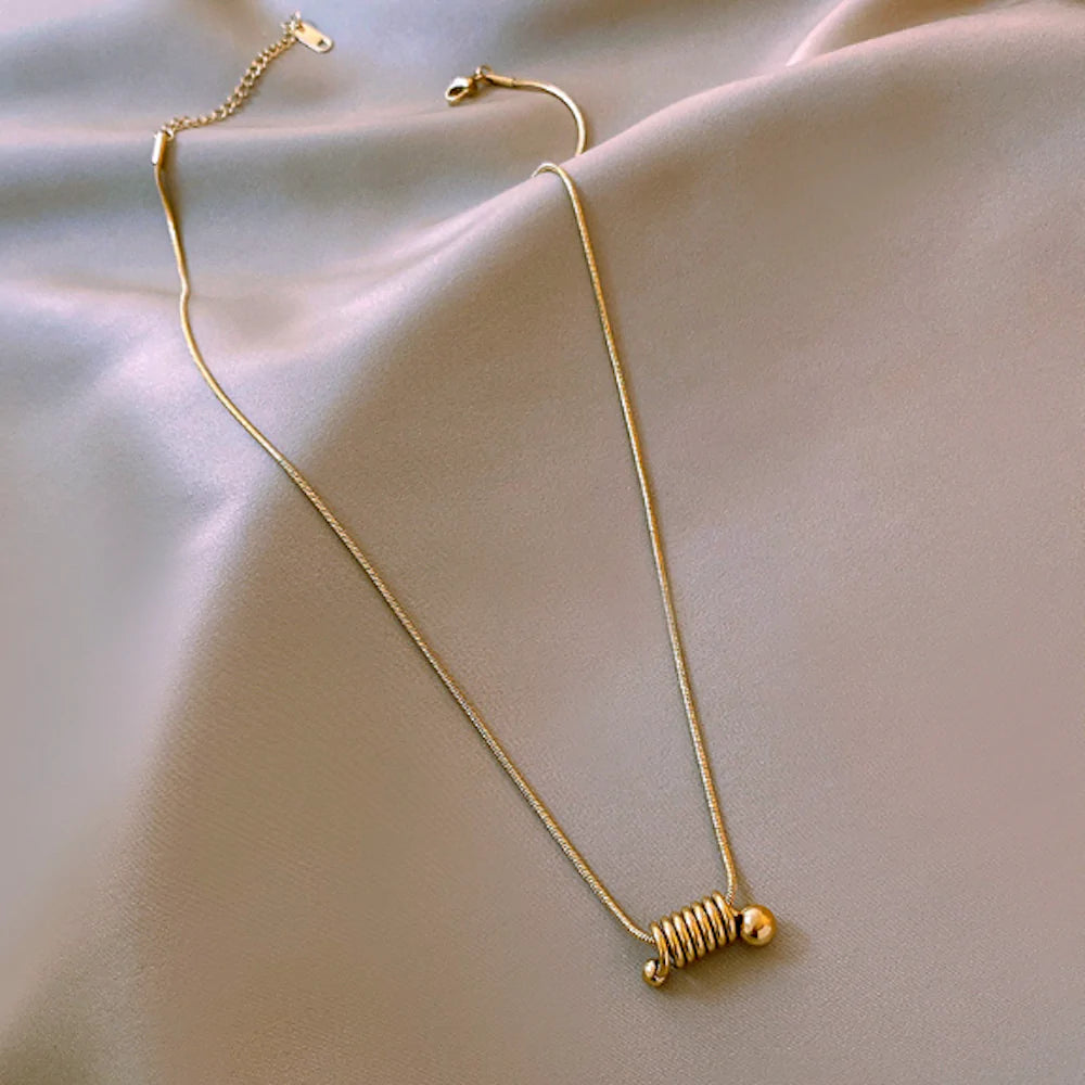 Blossom Coil Mini Pendant Necklace