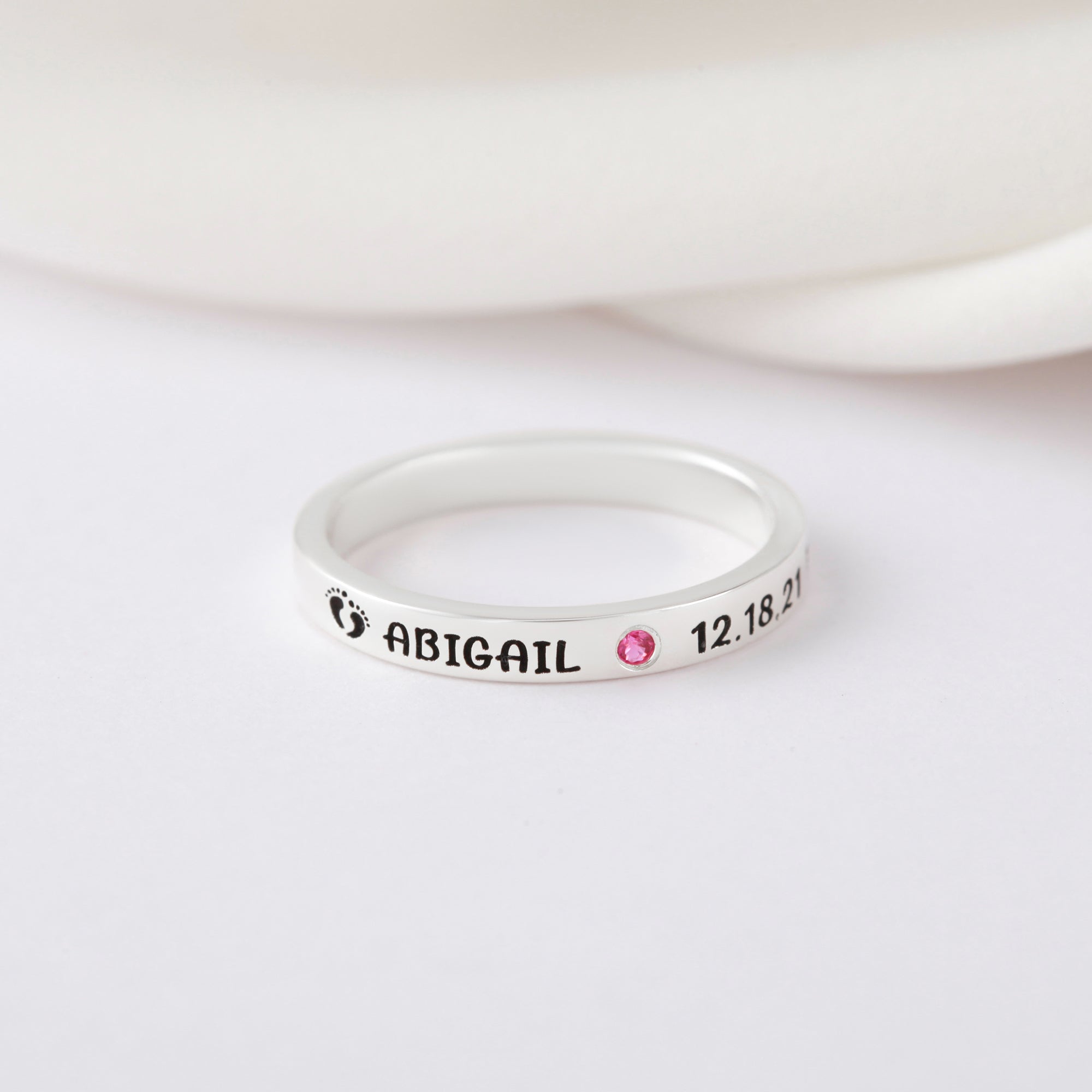 New Mom Name Ring – Personalized First Mother Gift for Women