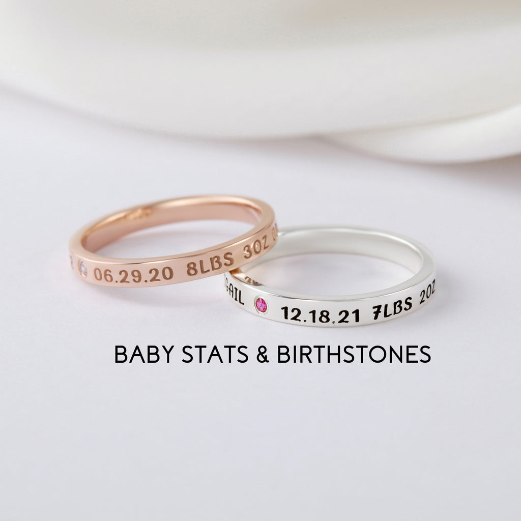 New Mom Name Ring – Personalized First Mother Gift for Women