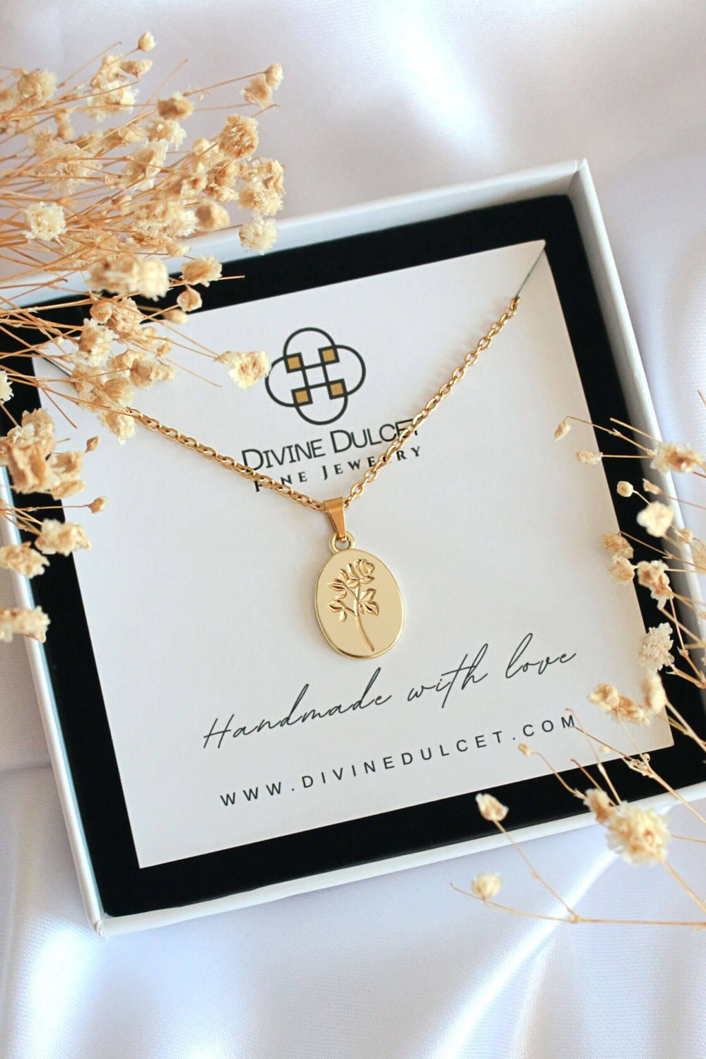 Bouquet de Roses 24K Necklace
