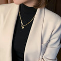Heart Pendant Link Necklace