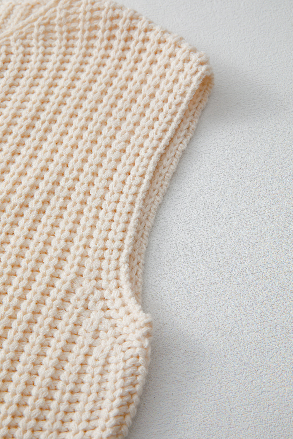 Textured Knit Buttoned Pocket Sweater Vest