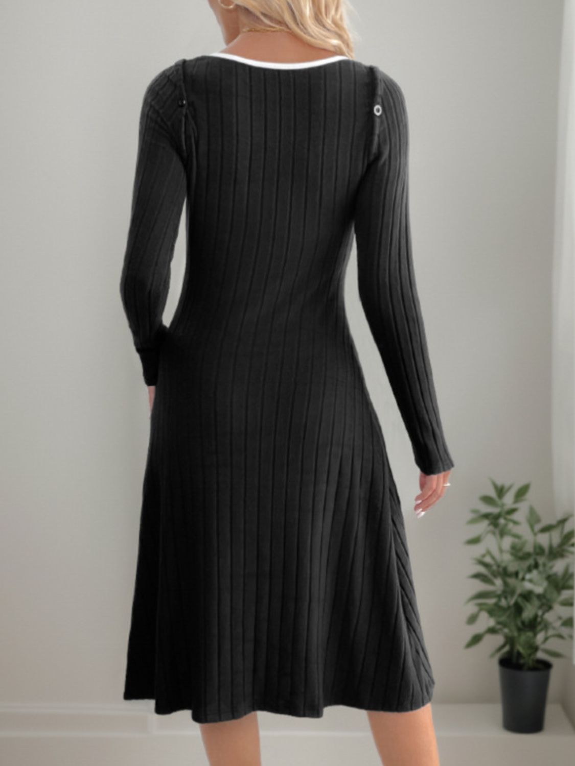 Munsieur Slit Wide-Strap Detachable Sleeve 2-Piece Dress