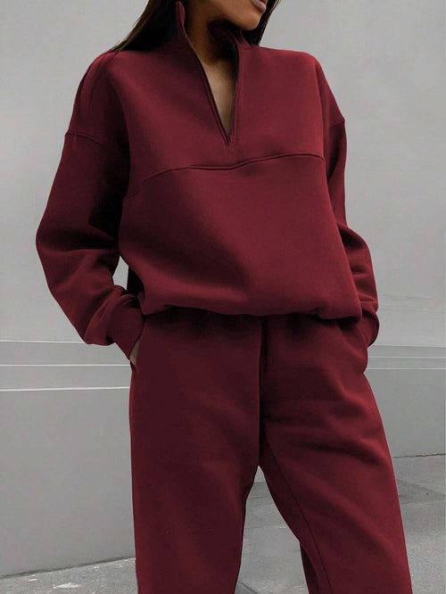 Long-Sleeve Zip-Up Sports Sweatshirt