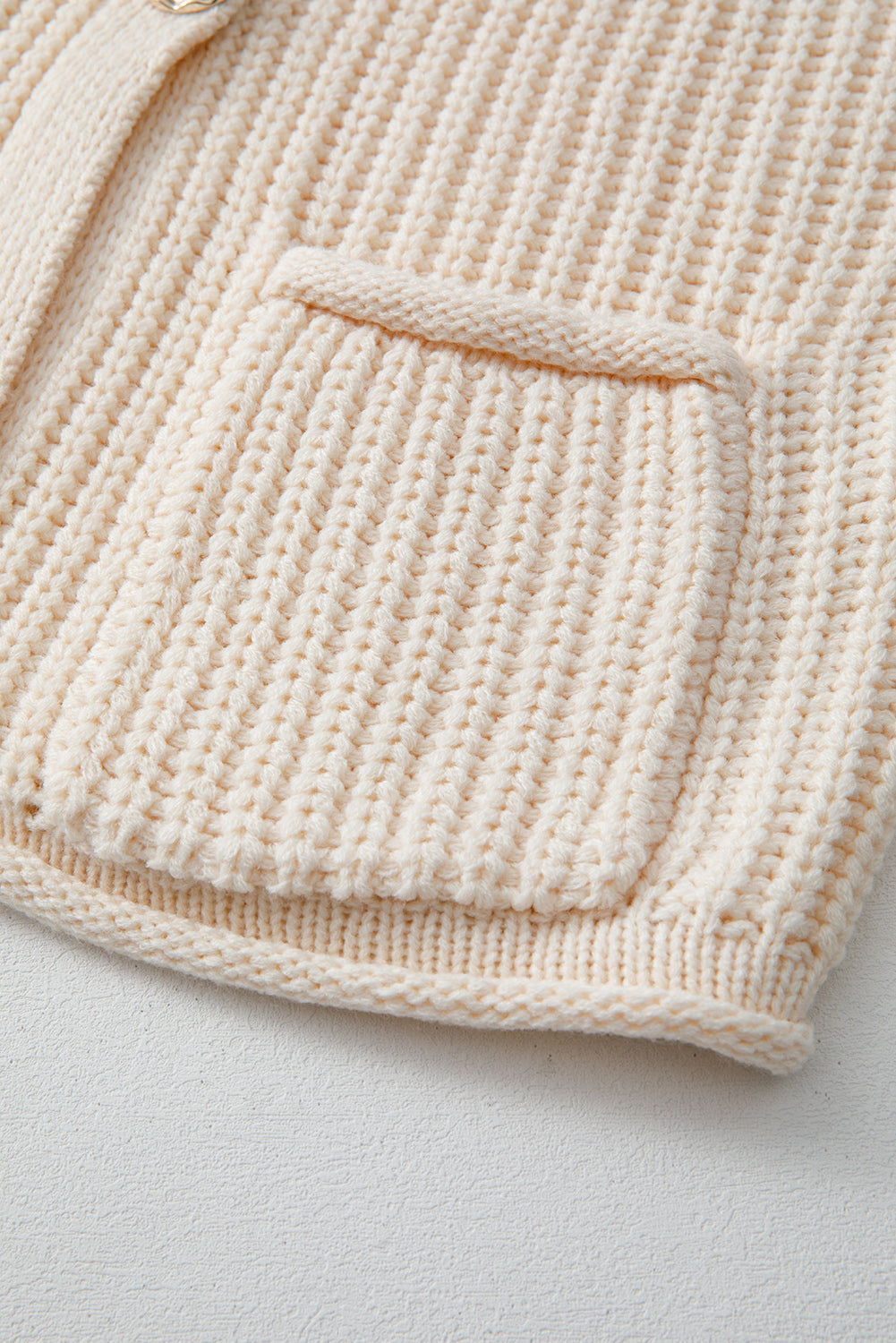 Textured Knit Buttoned Pocket Sweater Vest