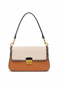 Two-Tone Leather Shoulder Bag