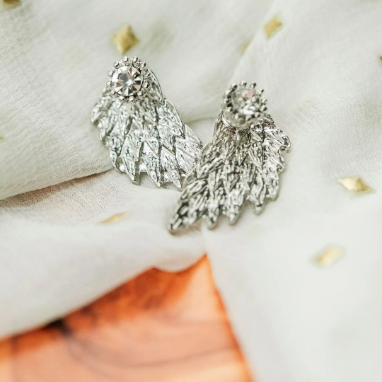 Guardian Angel Wings Bar Studs