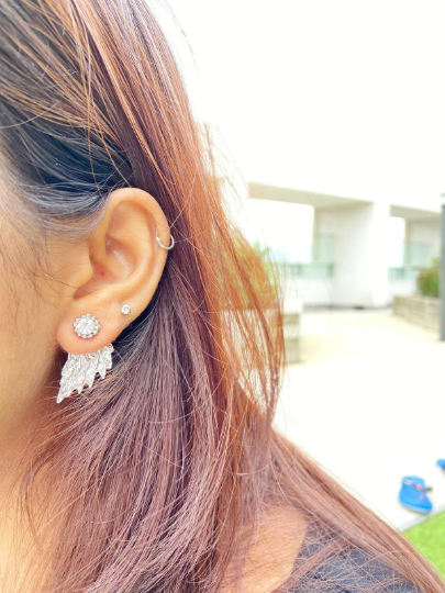 Guardian Angel Wings Bar Studs