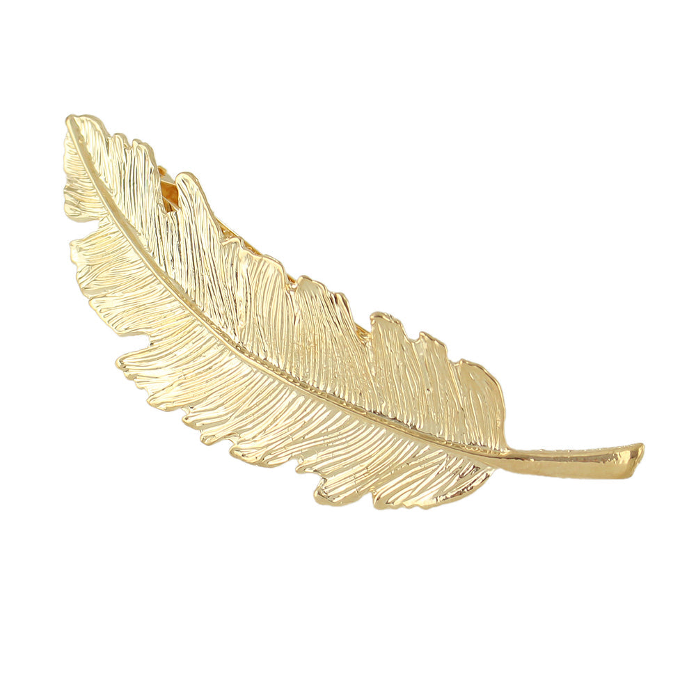 Feather Metal Hair Clips