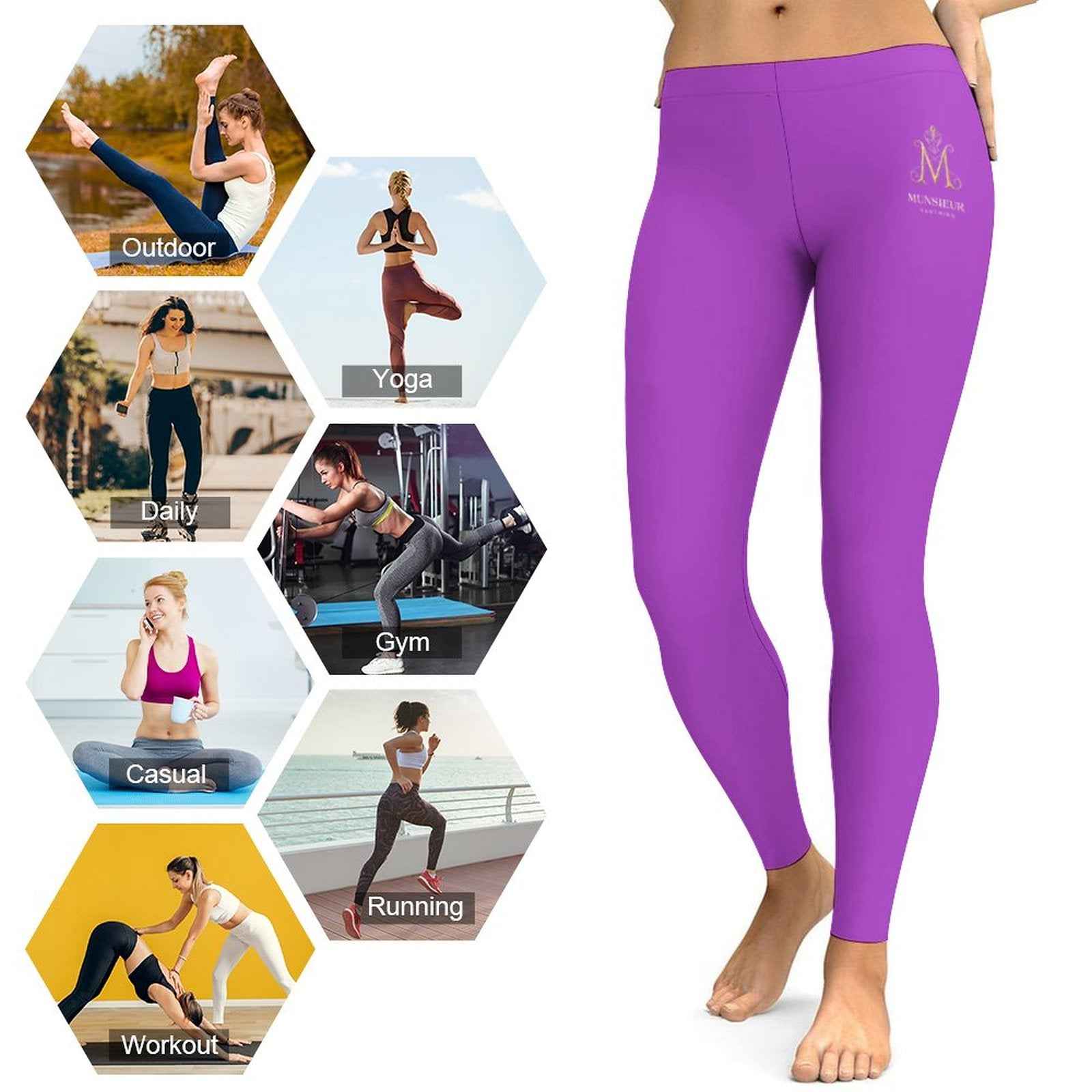 Violet Reign High-Waist Yoga Leggings