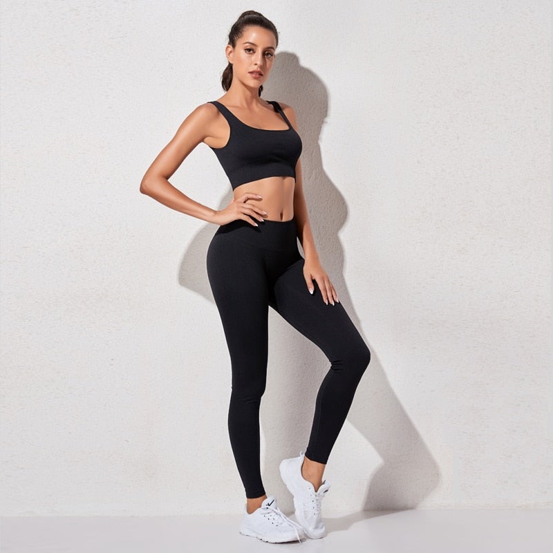 High-Waist Sports Bra & Legging Gym Set