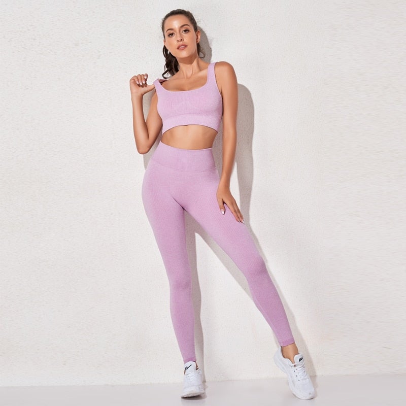High-Waist Sports Bra & Legging Gym Set