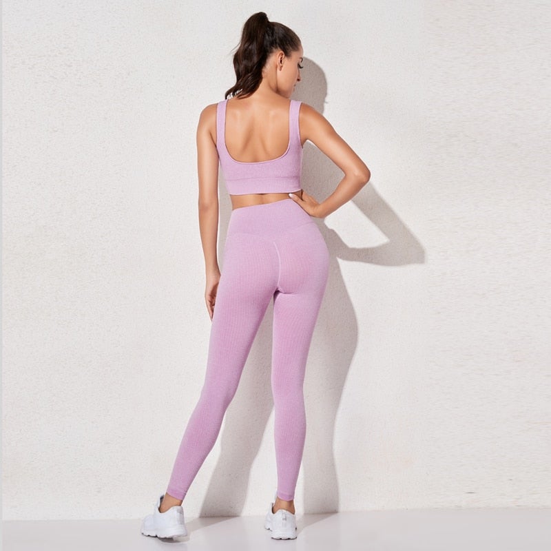 High-Waist Sports Bra & Legging Gym Set