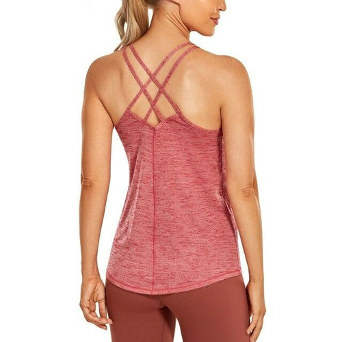 Heather Strappy Back Yoga Tank