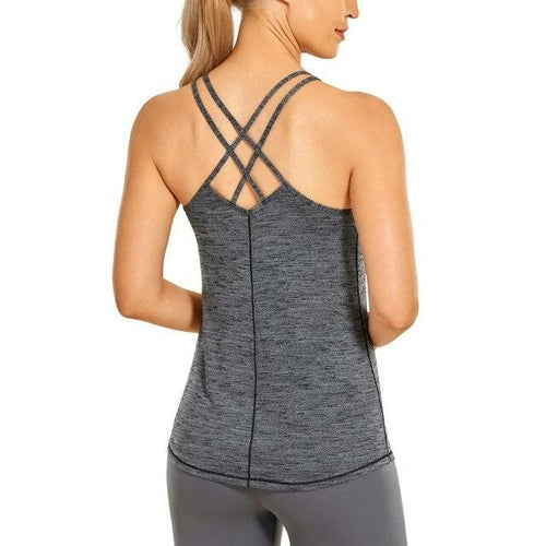Heather Strappy Back Yoga Tank