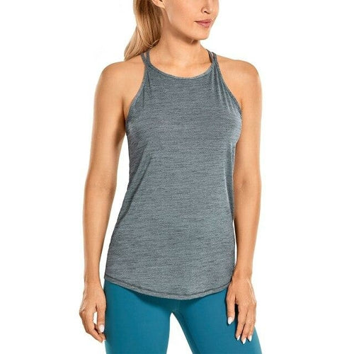 Heather Strappy Back Yoga Tank