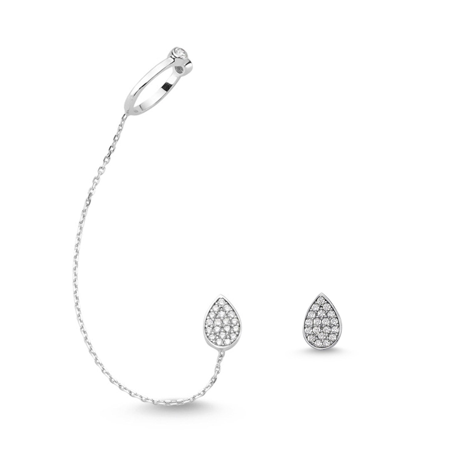 Mia Silver Threader Ear Cuff